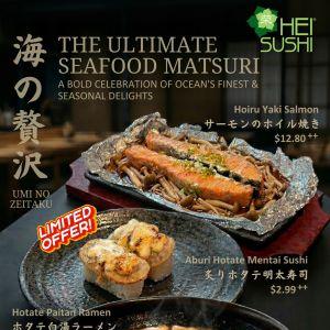 Hei Sushi Menu: The Ultimate Seafood Matsuri - Limited Offer Seafood Deals From $2.99++
