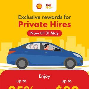Shell Promotion: Private Hire Exclusive - Up to 25% OFF & $80 Vouchers (Till May 2026)