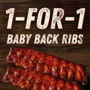 Morganfield's 1 For 1 Baby Back Ribs: Limited Time Special - Buy 1 Free 1 (17-26 Apr 2026)
