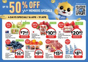 Cold Storage yuu Members Promotion: 4 Days Special - Up to 50% OFF & Buy 1 Get 1 Free (16 - 19 Apr 2026)