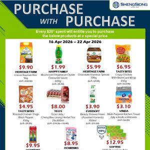 Sheng Siong Promotion: Purchase with Purchase Deals - Massive Grocery Savings (16 - 22 Apr 2026)
