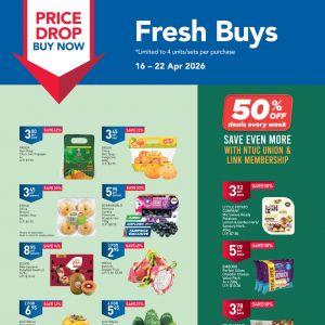 NTUC FairPrice Weekly Promotion: Fresh Buys - Up to 62% OFF & Half Price Deals (16 - 22 Apr 2026)