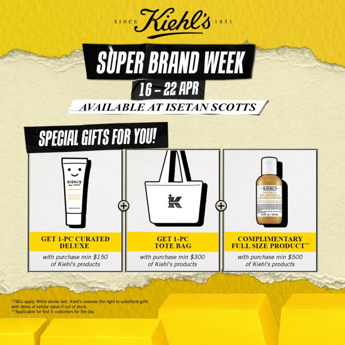 Isetan Scotts Kiehl’s Super Brand Week: 10% OFF & FREE Full-Size ...