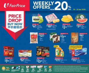 NTUC FairPrice Weekly Promotion: Price Drop Buy Now - Up to 58% OFF (16-22 Apr 2026)