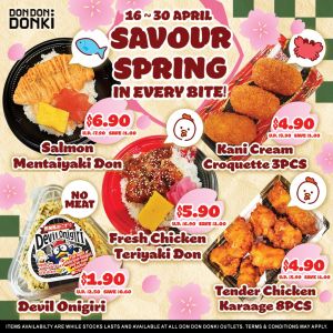 Don Don Donki Promotion: Savour Spring - Save Up To $1.00 On Ready-to-Eat Meals (16-30 April 2026)