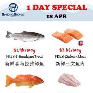 Sheng Siong Seafood Promotion: 1 Day Special - From $0.89/100g (18 April 2026)