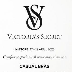 Victoria's Secret Weekend Sale: Casual Bras Promo - Up to 30% OFF (17 - 19 April 2026)