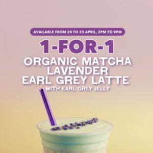 Coffee Bean & Tea Leaf 1-for-1 Promotion: Organic Matcha Lavender Earl Grey Latte (20 - 23 April 2026)
