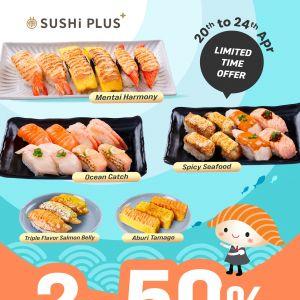 Sushi Plus 2 FOR 50% OFF Selected Dishes: Mentai Harmony & Ocean Catch (20 - 24 April 2026)
