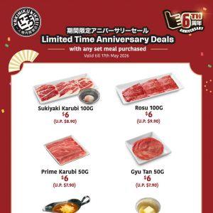 Yakiniku LIKE Anniversary Promotion: 6th Anniversary Deals - Add-Ons From $0.29 (May 2026)