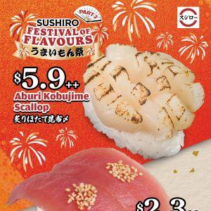 Sushiro Festival of Flavours Part 2: Irizake Marinated Sushi & Aburi Scallops (April 2026)