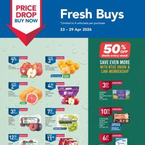 NTUC FairPrice Weekly Promotion: Fresh Buys - Save Up To 50% OFF (23-29 Apr 2026)