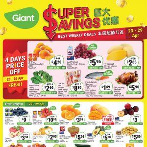 Giant Weekly Promotion: Super Savings Deals - Up to 70% OFF (23-29 Apr 2026)