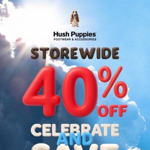Hush Puppies Labour Day Early Promotion: 40% OFF Storewide Footwear & Accessories (April - May 2026)