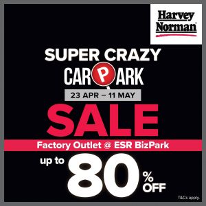 Harvey Norman Super Crazy Car Park Sale: Electricals, Computers & Furniture (23 Apr - 11 May 2026)