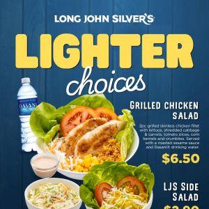 Long John Silver's Lighter Choices: Grilled Chicken Salad & Side Salads from $2.60 (April 2026)