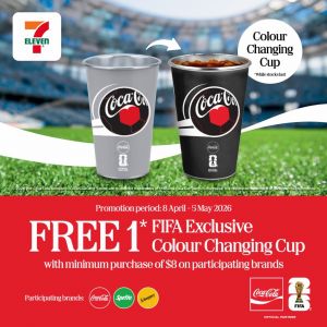 7-Eleven FREE FIFA Exclusive Merchandise: Coca-Cola Colour-Changing Cup (April - May 2026)
