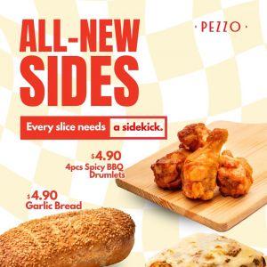 Pezzo Pizza All-New Sides Launch: Garlic Bread, Spicy BBQ Drumlets & Beef Lasagna from $4.90 (April 2026)