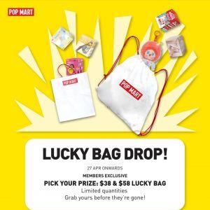 POP MART Lucky Bag: Members Exclusive Drop - $38 & $58 Surprise Bags (April 2026)