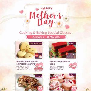 ToTT Mother's Day Promotion: Cooking & Baking Classes - 1-For-1 Deals (2-10 May 2026)