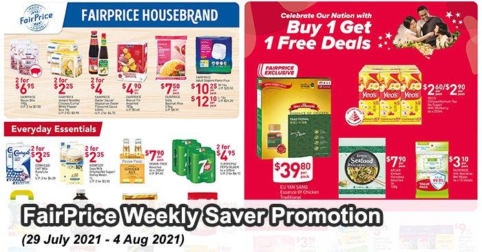 FairPrice Weekly Saver Promotion (29 Jul 2021 - 4 Aug 2021)
