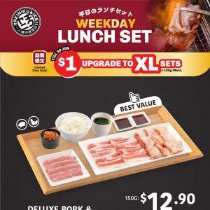 Yakiniku LIKE Weekday Lunch Set: Upgrade to XL for $1 (Till 30 Jun 2026)