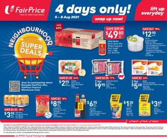 FairPrice 4 Days Only Promotion (5 Aug 2021 - 8 Aug 2021)