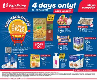 FairPrice 4 Days Only Promotion (12 Aug 2021 - 15 Aug 2021)