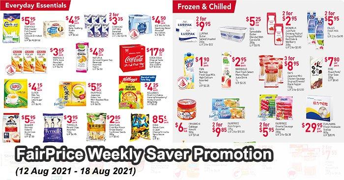 FairPrice Weekly Saver Promotion (12 Aug 2021 - 18 Aug 2021)