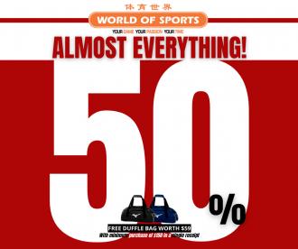 World of Sports Seasonal Sale Almost Everything 50% OFF