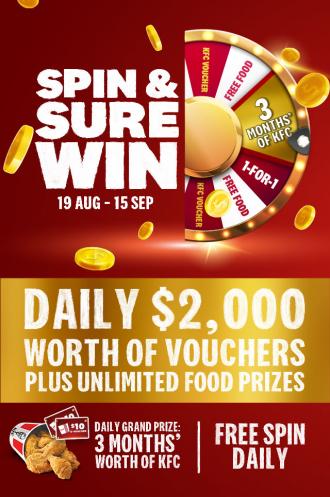 KFC Spin & Sure Win Promotion (19 Aug 2021 - 15 Sep 2021)