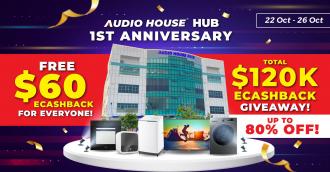 Audio House Hub 1st Anniversary Sale Up To 80% OFF (22 Oct 2021 - 26 Oct 2021)