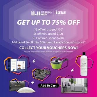Isetan Lazada 11.11 Sale Up To 75% OFF (11 Nov 2021)