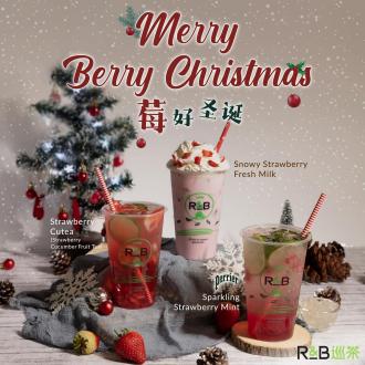R&B Tea Christmas Strawberry Drinks (valid until 31 Dec 2021)