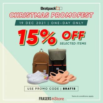 Bratpack Frasers eStore Christmas Promotion 15% OFF (19 December 2021)