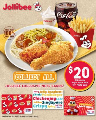 Jollibee Chickenjoy Super Value Meal with NETS Card @ $20 Promotion (19 Oct 2020 onwards)
