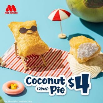 MOS Burger Coconut Pie 2pcs @ $4 Promotion