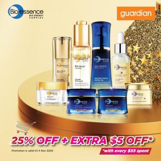 Guardian Bio-essence Promotion 25% OFF & Extra $5 OFF (valid until 4 Nov 2020)