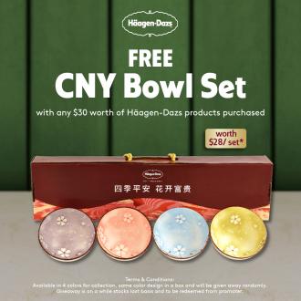 Haagen-Dazs FREE CNY Bowl Set Promotion