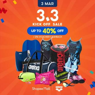 Arena Shopee 3.3 Sale Up To 40% OFF + 12% Voucher Cashback (3 Mar 2022)