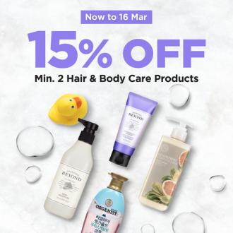 The Face Shop Hair & Body Care Products 15% OFF Promotion (valid until 16 March 2022)