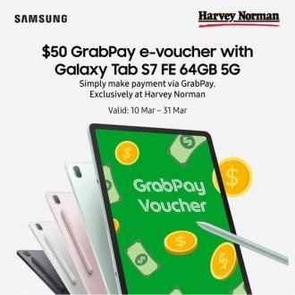Harvey Norman GrabPay Samsung Tab $50 OFF Promotion (10 March 2022 - 31 March 2022)