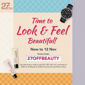 Takashimaya Online Beauty & Ladies Accessories Sale FREE $27 OFF Promo Code (valid until 12 Nov 2020)