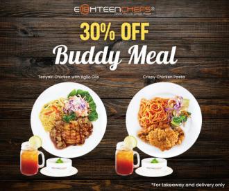 Eighteen Chefs 30% OFF Buddy Meal Promotion (18 April 2022 - 31 May 2022)