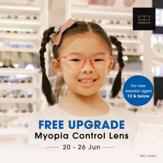 OWNDAYS FREE Upgrade Myopia Control Lens Promotion (20 Jun 2022 - 26 Jun 2022)
