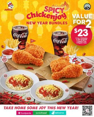 Jollibee Spicy Chickenjoy CNY Bundles Promotion Value for 2 Bundle @ $23