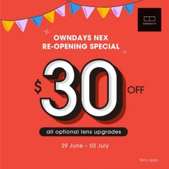 OWNDAYS NEX Re-Opening Promotion (29 Jun 2022 - 3 Jul 2022)