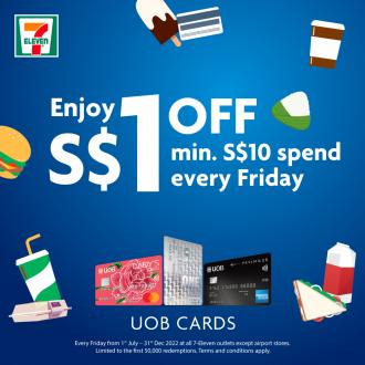 7-Eleven UOB Cards Friday $1 OFF Promotion (every Friday)
