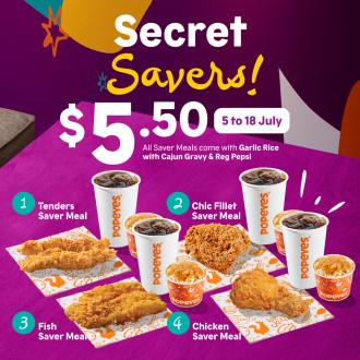 Popeyes Secret Savers Promotion only $5.50 (5 July 2022 - 18 July 2022)