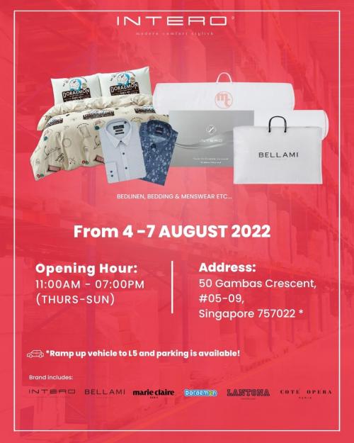 Intero Warehouse Sale Up To 80 OFF (4 August 2022 7 August 2022)